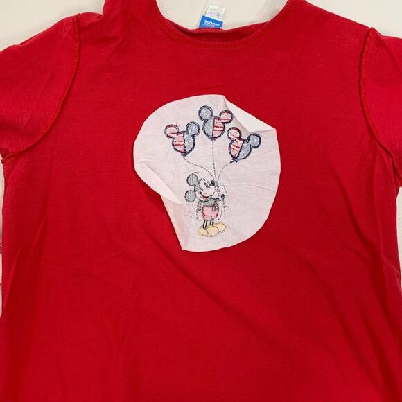 Y2K Disney's Mickey Mouse Red T-Shirt Top - Picture 5 of 12
